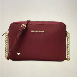 Michael Kors burgundy crossbody bag